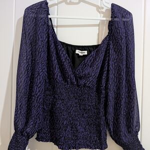 Steve Madden Black and Purple Blouse